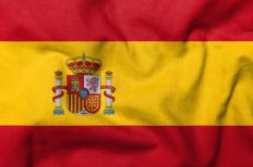The flag of Spain.