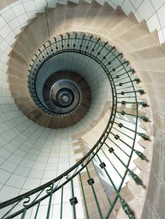 A spiral staircase, a type of helix.