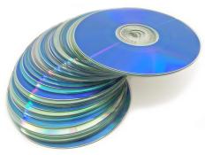 A stack of DVDs.