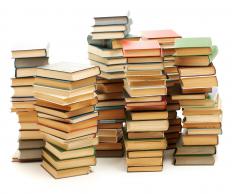 Stacks of published books.