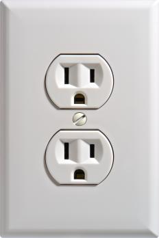 A socket designed for use with AC electricity.