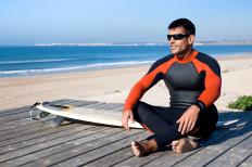 A surfer in Trinidad and Tobago.