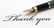 A simple thank you card