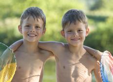 Twins, which result from multiple zygotes.