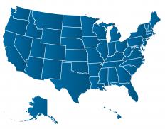 A map of the US.