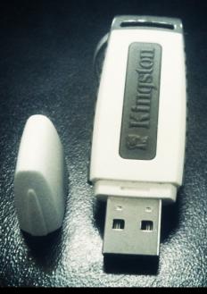An encrypted thumb drive.