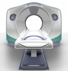 An MRI machine, which is used for medical imaging.
