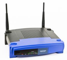 A wireless router, which interacts with a network interface card.