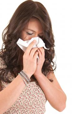 A woman with the flu.