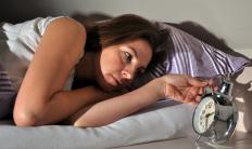 A woman with middle insomnia