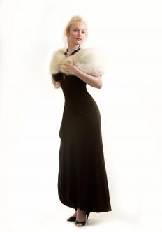 A stole may be worn with a formal dress.