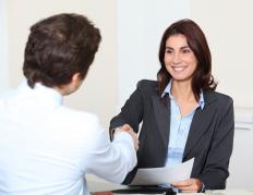 A person getting hired.