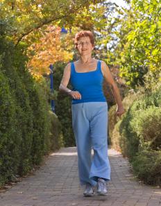Woman walking for exercise