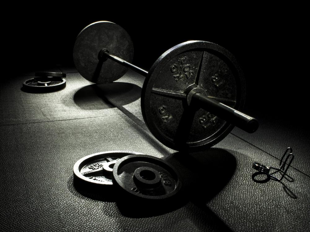 dumbbells and barbells