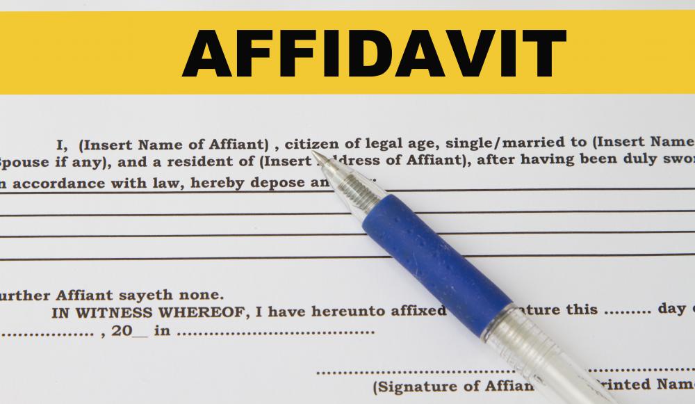 What is a Sworn Affidavit? (with pictures)