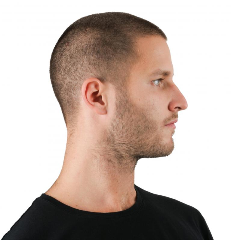 beard trimmer on head