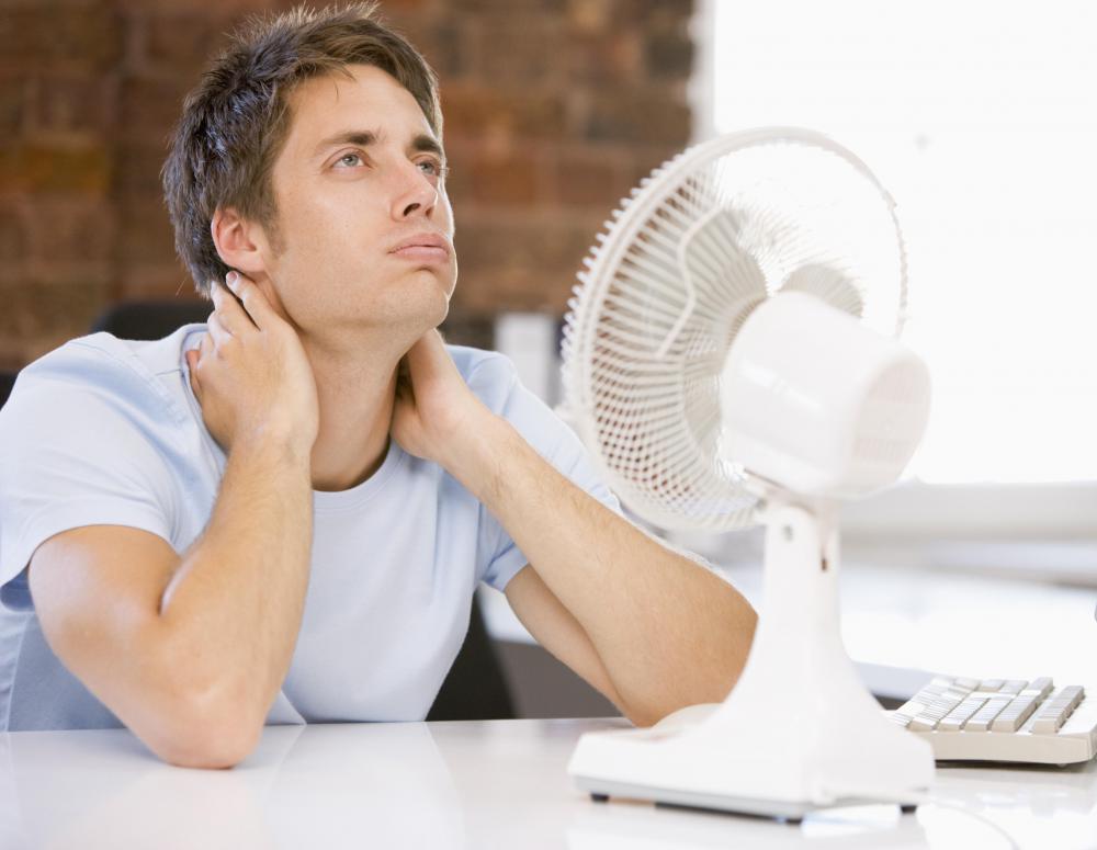 small white desk fan