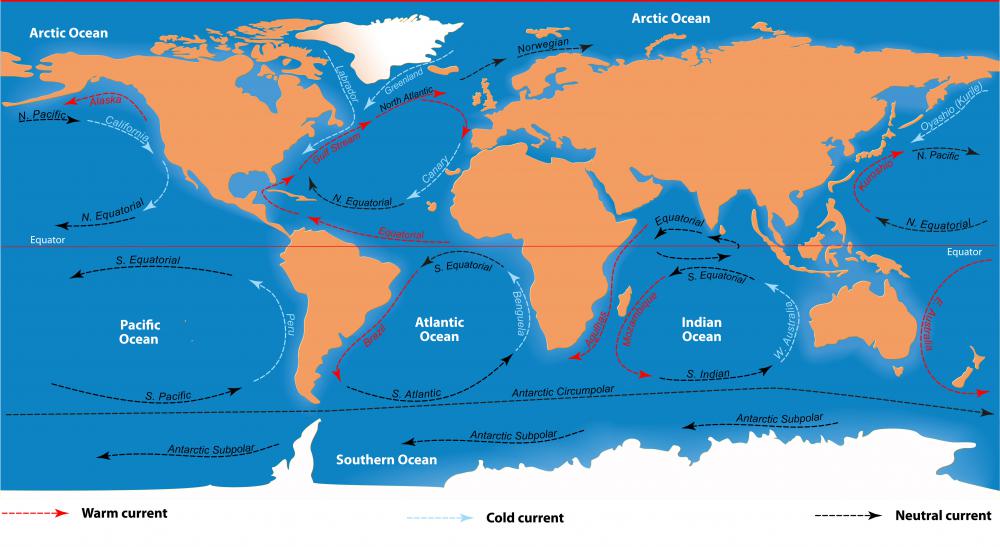 Where Can I Find Ocean Maps With Picture   Map Of Ocean Currents 