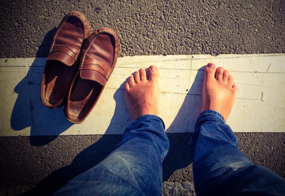 Walking barefoot in public places may cause toenail fungus.