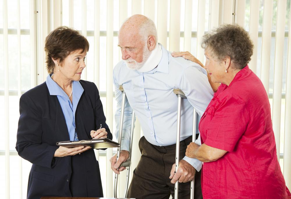 Patients may require crutches to help treat knee inflammation.