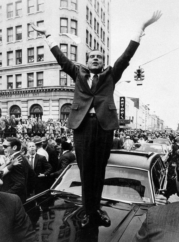 Richard Nixon On Car 