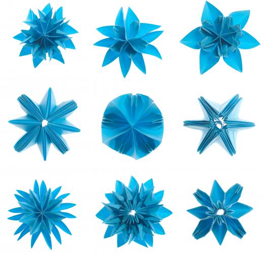 Traditional Japanese origami paper is thin enough for crisp folds.