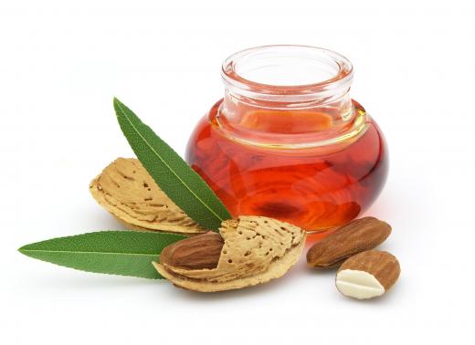 Almond oil is a popular oil base.