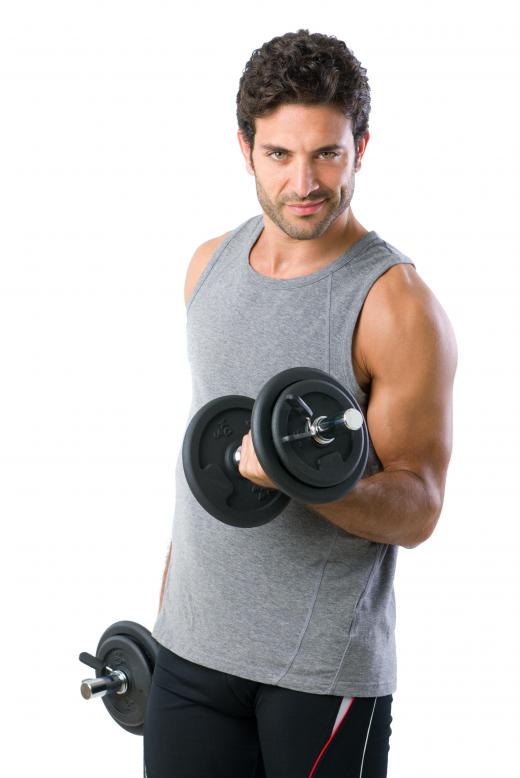 Some people use free weights for bicep curls.