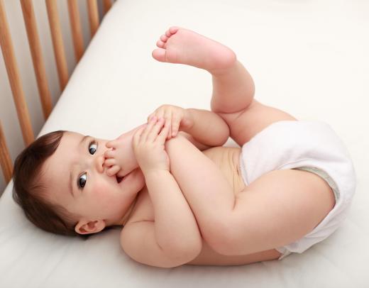 Newer cribs have slats closer together and thus don't require bumpers to prevent babies from getting their heads through or trapped in them.