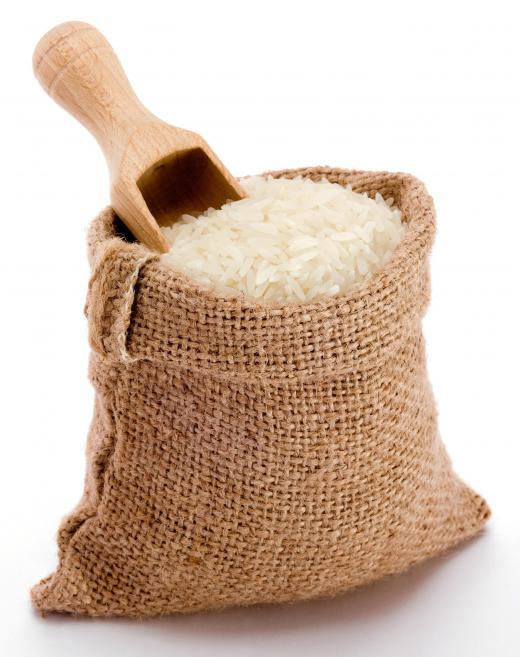 Uncooked rice.