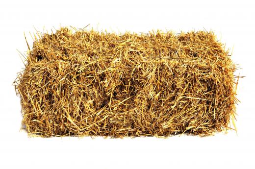 Hay and straw are often used in composting.