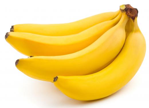 Bananas are high in carbs.