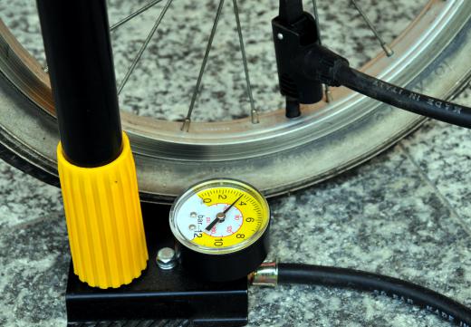 Once a bicycle tire is fixed, it needs to be inflated to the proper pressure.