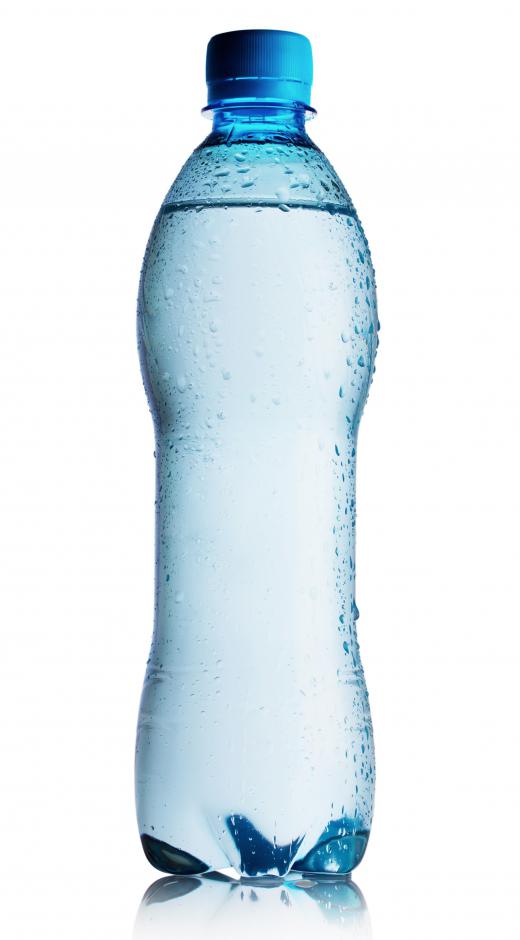 Bottled water is often distributed in areas where clean drinking water is not available.