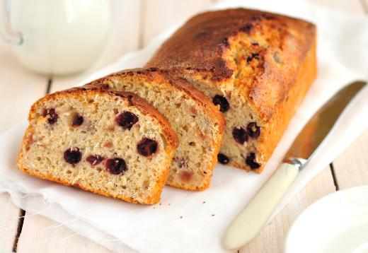 Homemade blueberry bread is a tasty and thoughtful Valentine's Day gift.