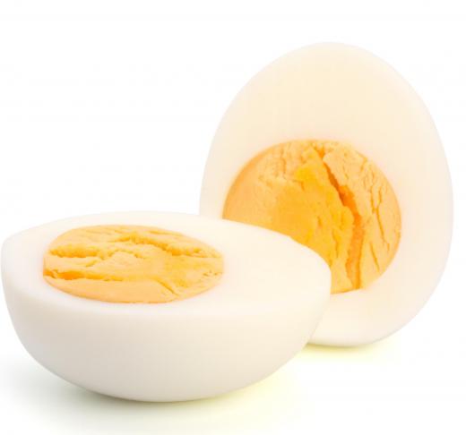 Hard-boiled eggs are a low-calorie salad ingredient.