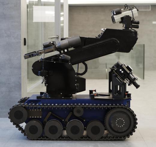 Though currently operated by human soldiers via remote control, combat and bomb-defusing robots may be entirely autonomous in the near future.