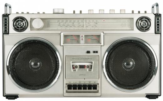 Before the MP3 boombox, cassette-playing boomboxes were a popular way to listen to music.