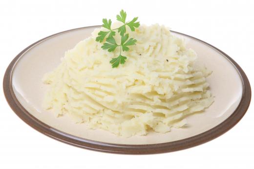 Mashed potatoes, which can be used to make potato pancakes.