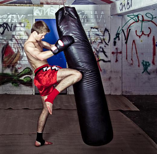 Using kickboxing moves with a punching bag might provide an intense and varied workout.