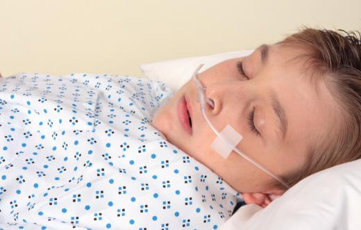 A child that's suspected to have sepsis will be placed on oxygen.