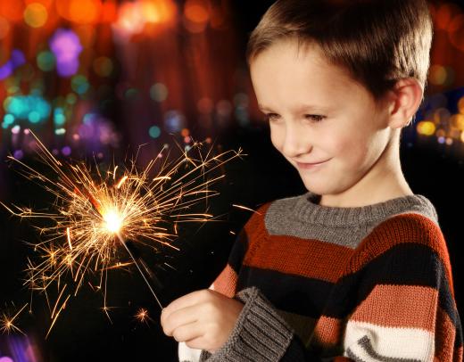 Sparklers pose risks for injury it not used correctly.