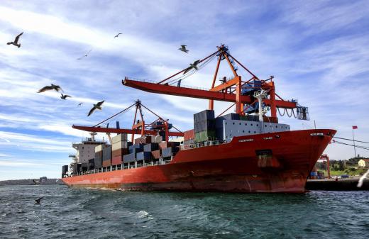 The individual intermodal units carried by a container ship may be insured against loss at sea or piracy.