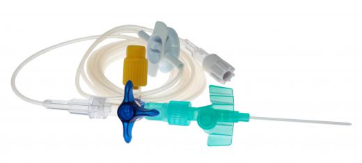 Parenteral nutrition can be given through an IV catheter.