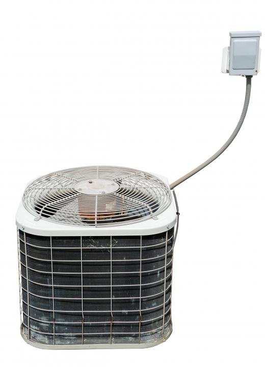 A central air conditioning unit.