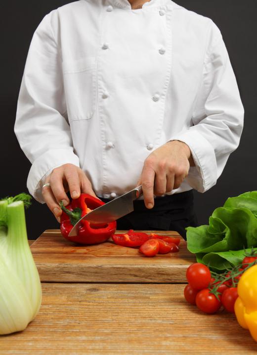 Line cooks are often responsible for preparing the food for cooking.