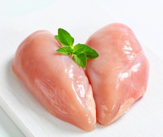 Using skinless chicken breasts in place of red meat is one way to lower the fat content of casseroles.