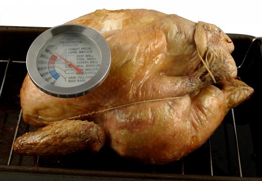 Cooking thermometers determine if meat and poultry are thoroughly cooked.