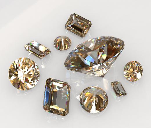 Chocolate diamonds in a variety of cuts.