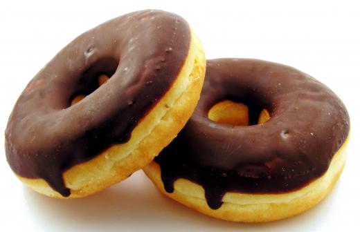 Chocolate glazed mini-donuts.